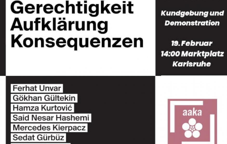 Kundgebung und Demonstration in Karlsruhe am 19. Februar 2022