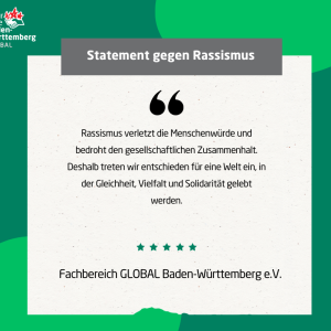Statement gegen Rassismus